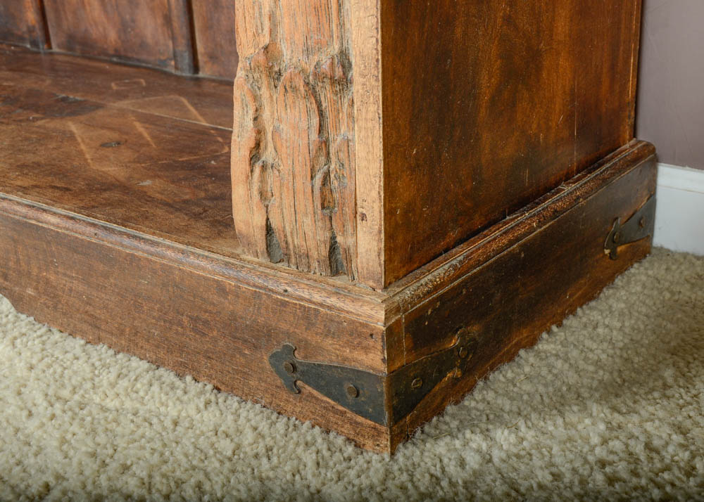Carved Reclaimed Wood Bookshelf