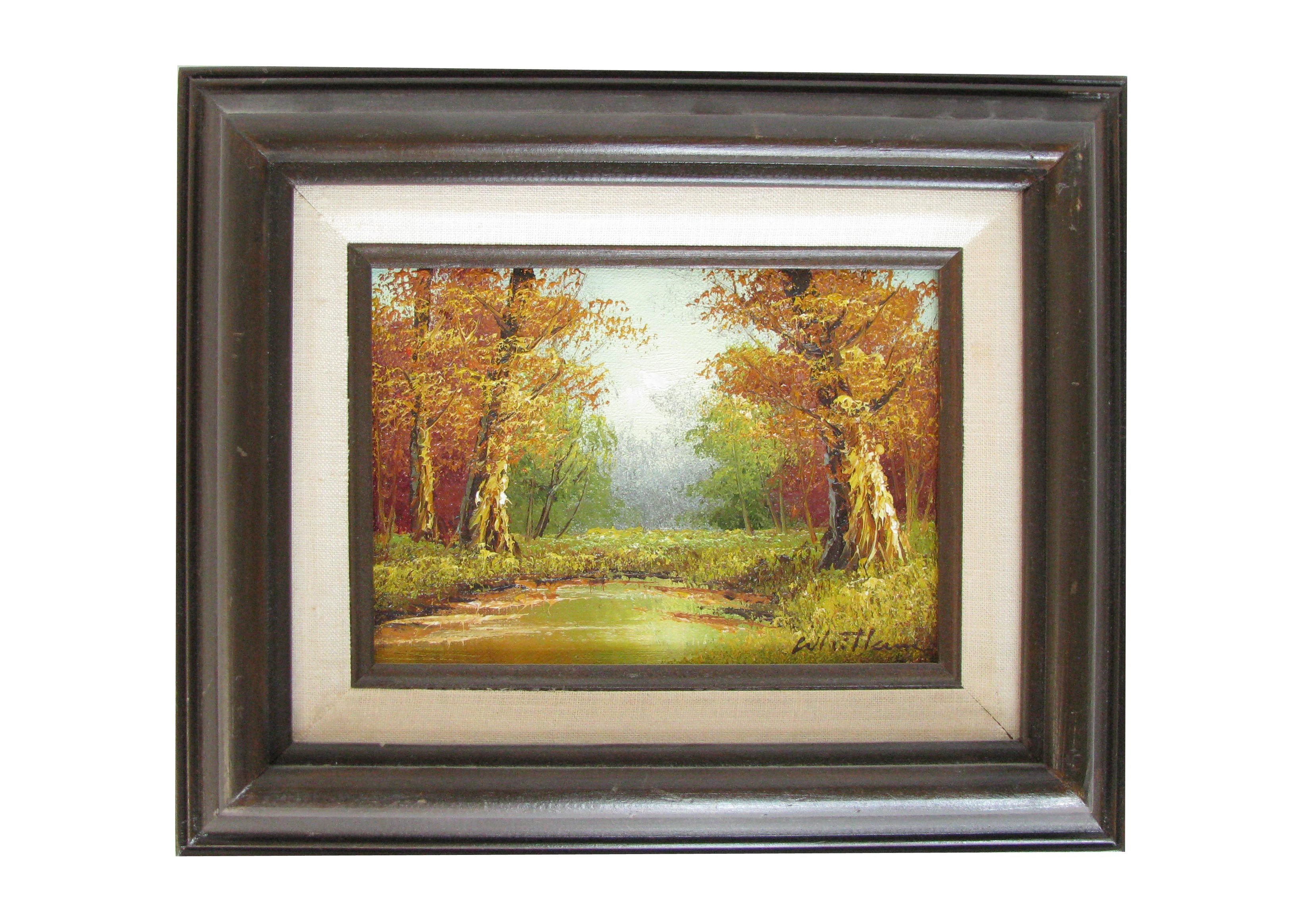 Original Whitlam Landscape Forest Oil Painting