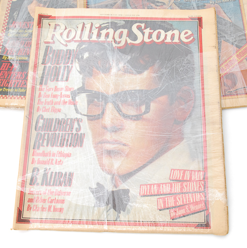 Collection of Vintage Issues of Rolling Stone Magazine