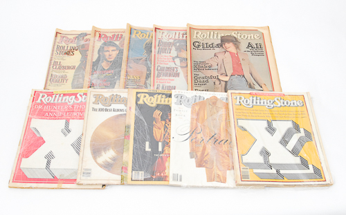 Collection of Vintage Issues of Rolling Stone Magazine
