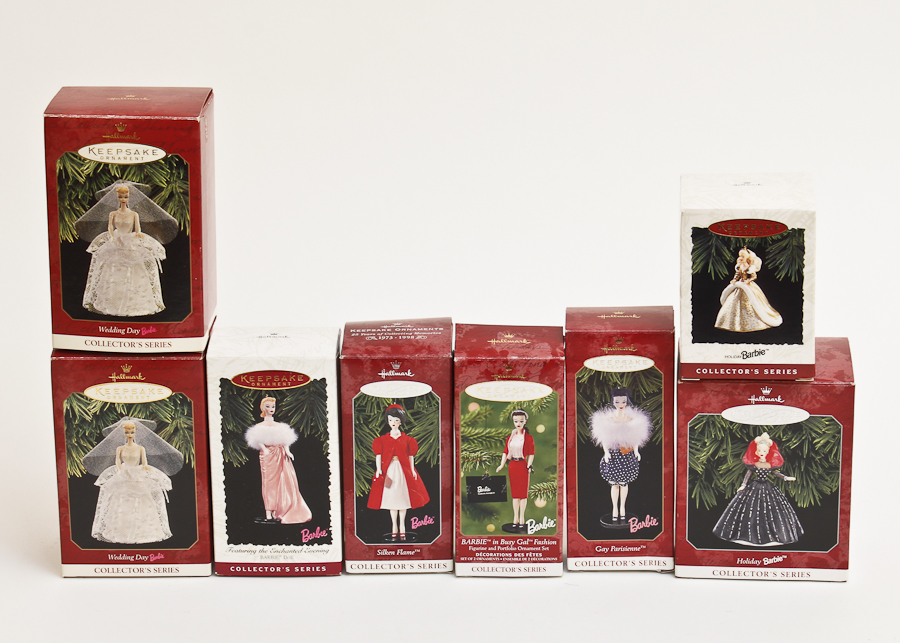 Collection of Hallmark Keepsake Barble Ornaments