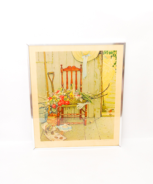 Signed Norman Rockwell Spring Flowers Print 1969