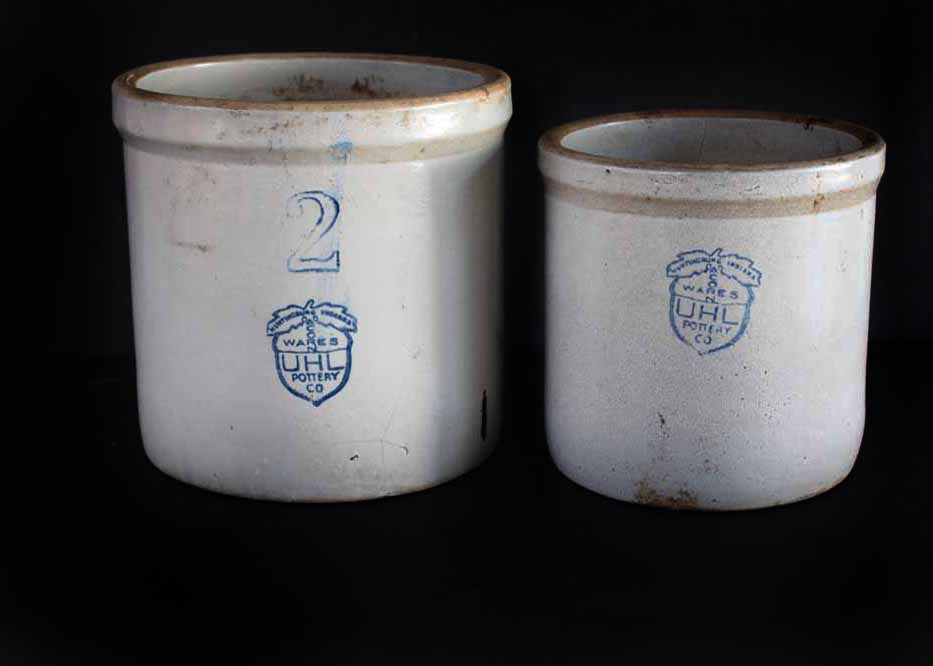Vintage UHL Pottery Company Crocks