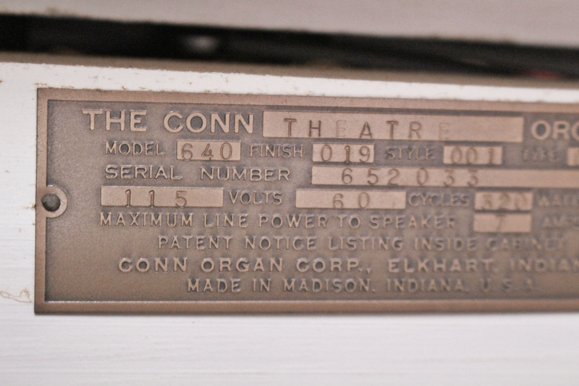 Conn Theater Organ Model 640 and Leslie Speaker