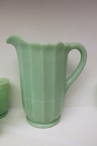 Jadeite Milk Glass Lemonade Set