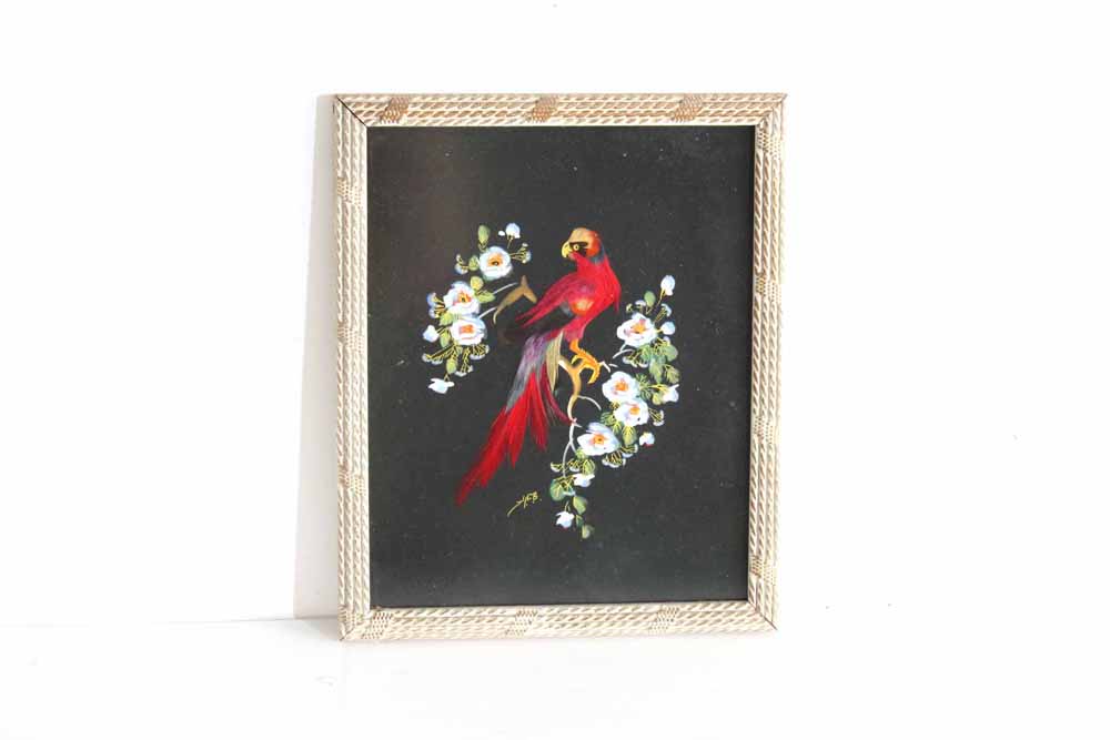 Signed Glenn F. Bastian Feather Art