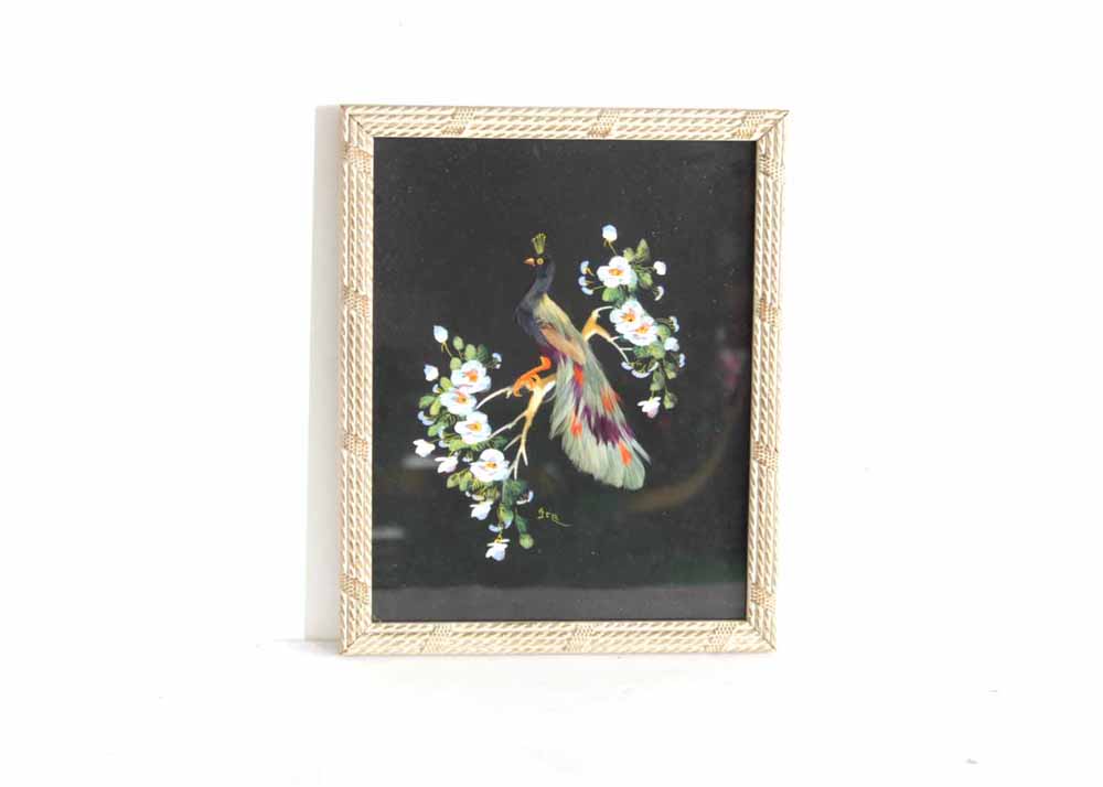 Signed Glenn F. Bastian Feather Art