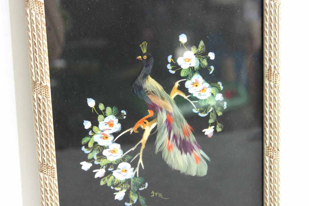 Signed Glenn F. Bastian Feather Art