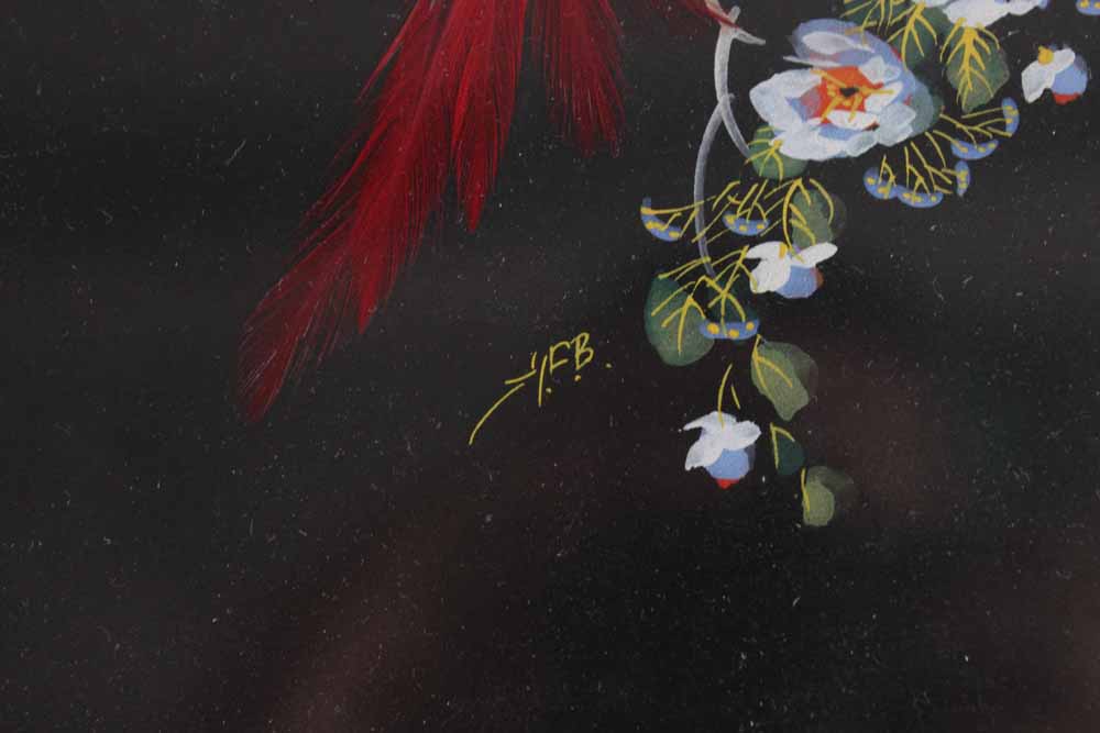 Signed Glenn F. Bastian Feather Art