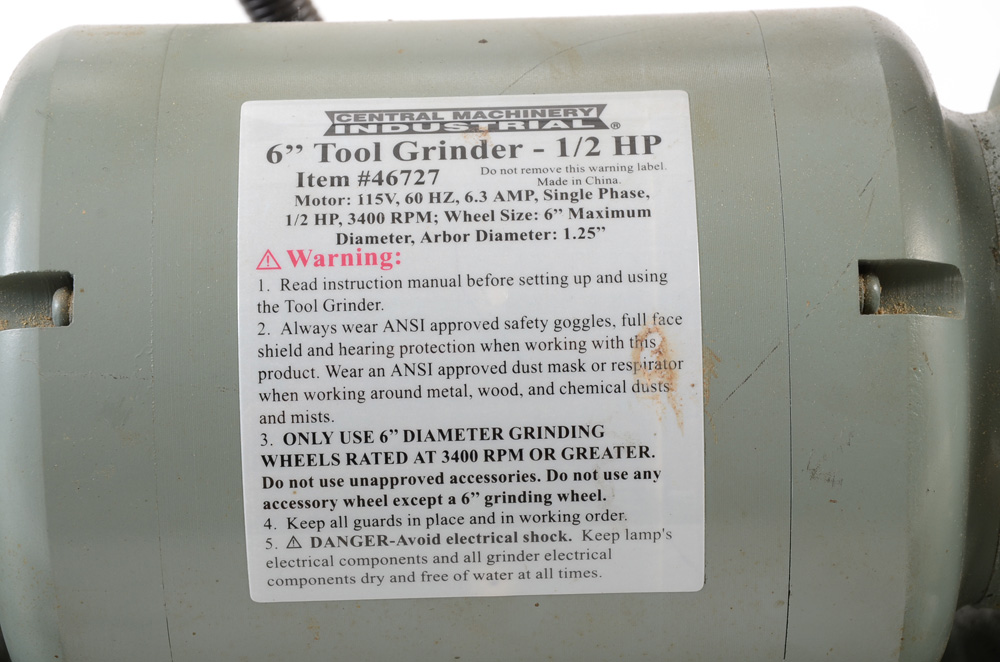 Central Machinery Industrial Tool Grinder