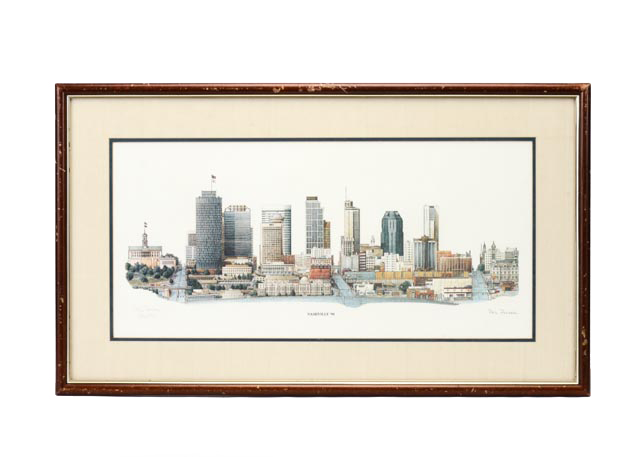 Phil Ponder "Nashville '90" Signed L/E Photo Offset Lithograph