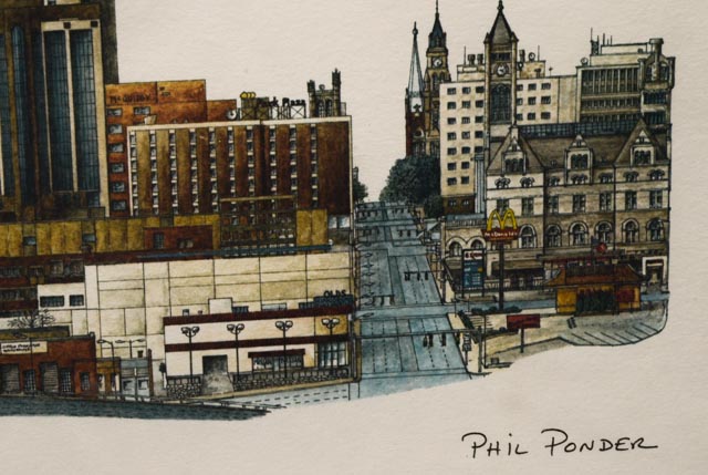 Phil Ponder "Nashville '90" Signed L/E Photo Offset Lithograph