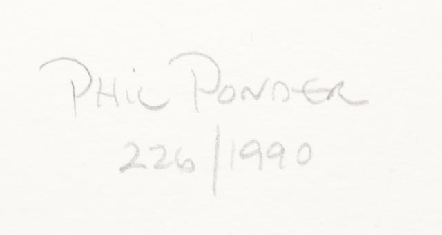 Phil Ponder "Nashville '90" Signed L/E Photo Offset Lithograph