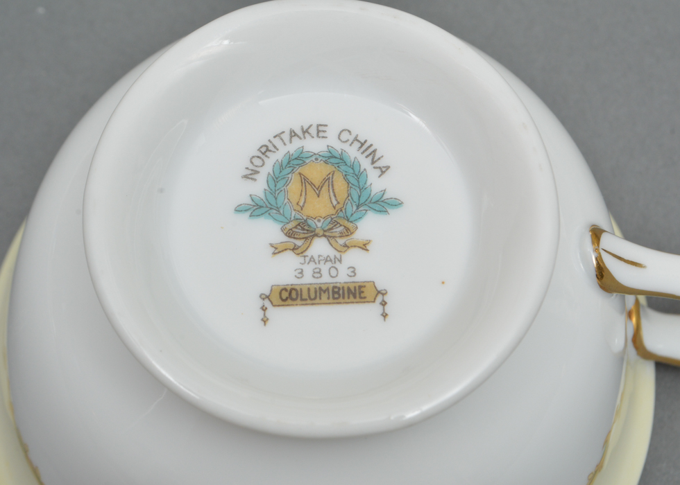 Vintage Noritake M China 12 Place Settings in  Columbine Pattern