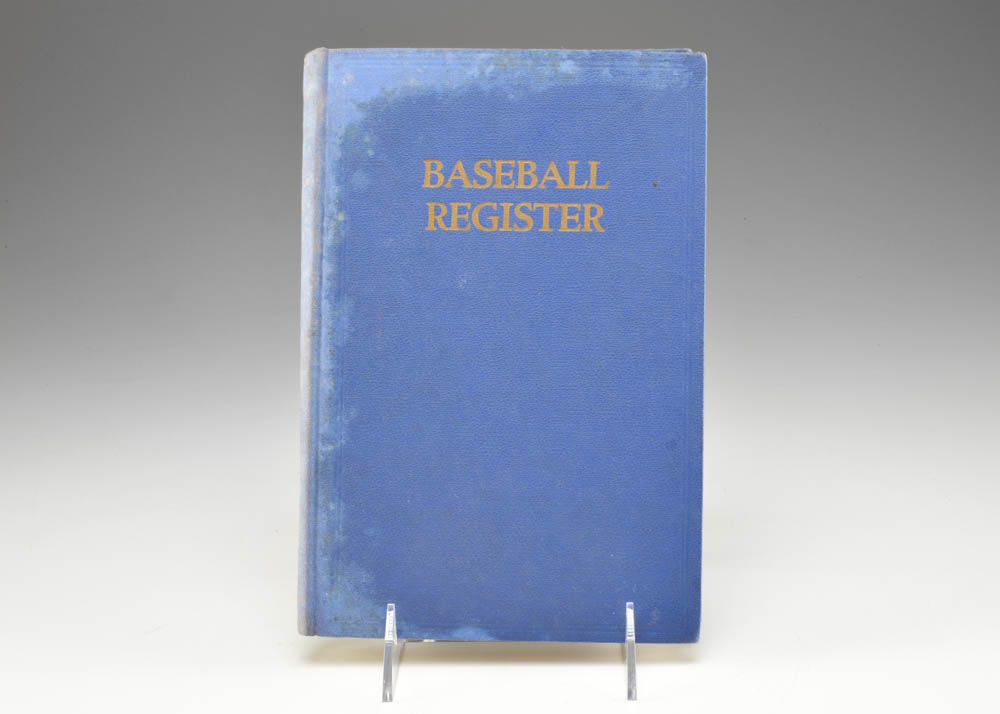 Pre-War 1940 "Baseball Register" Hardbound Book