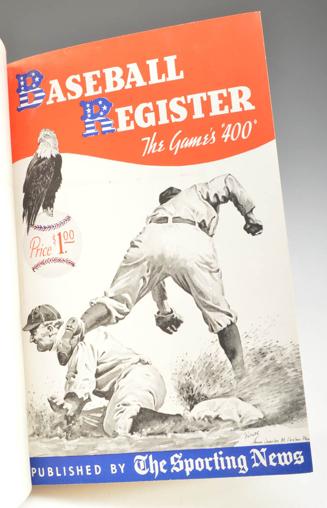 Pre-War 1940 "Baseball Register" Hardbound Book