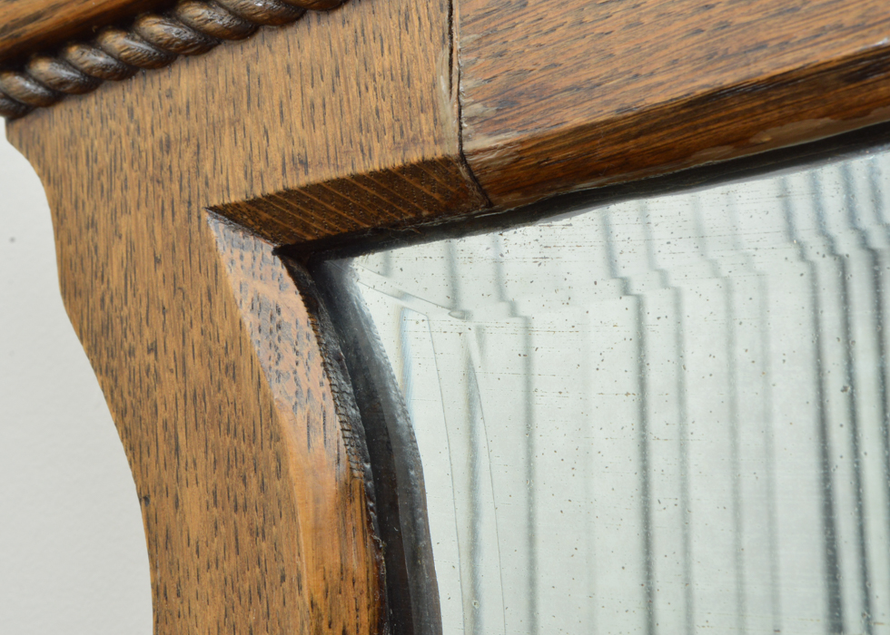 Antique Oliver and Co. Side-By-Side Oak Secretary Bookcase