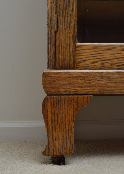 Antique Oliver and Co. Side-By-Side Oak Secretary Bookcase