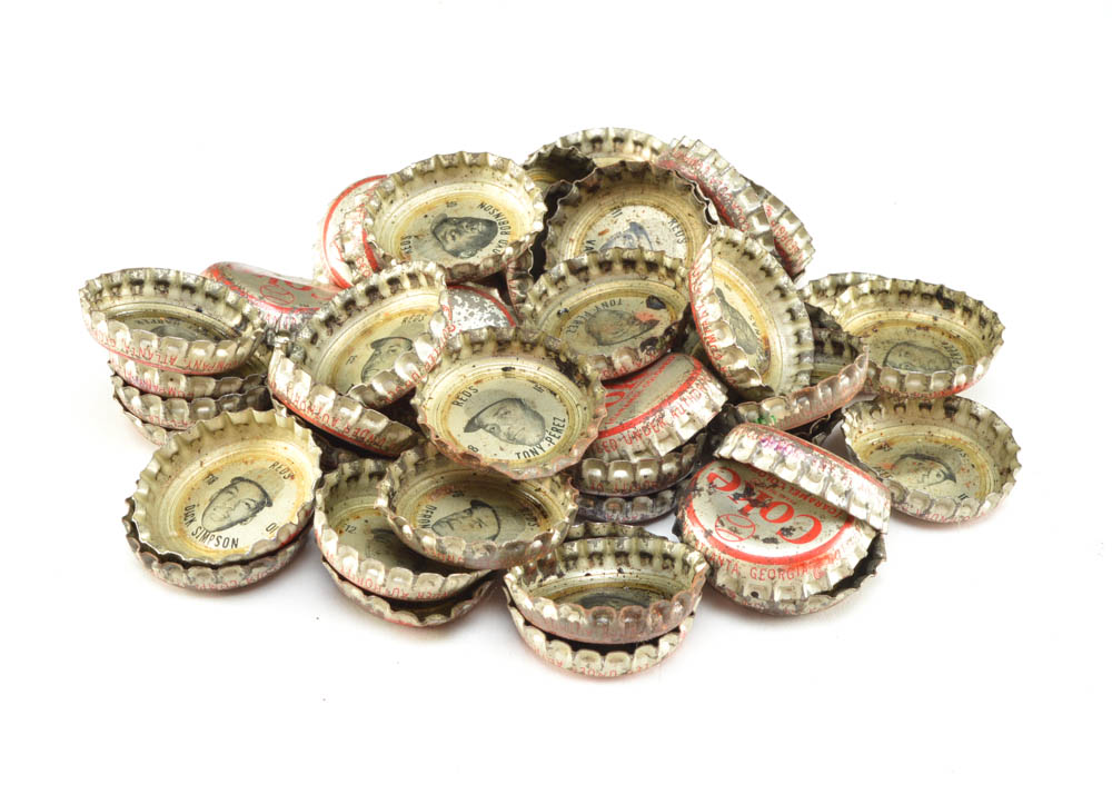 1960s Coke Baseball Player Bottle Caps