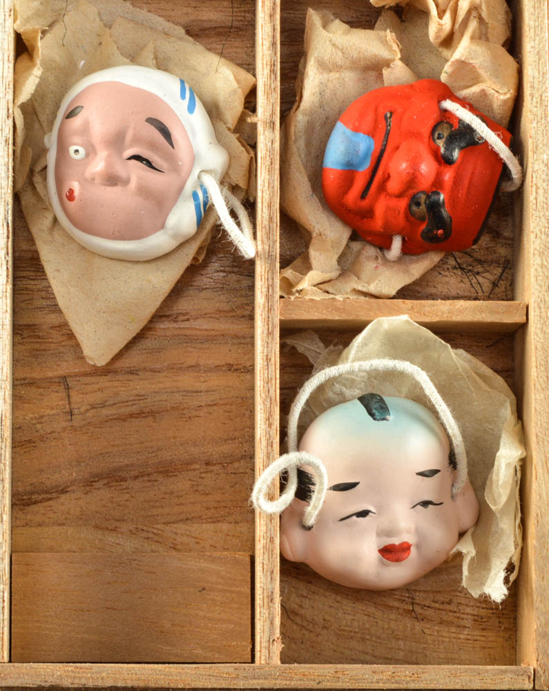 Boxed Set of Miniature Kabuki Theatre Masks
