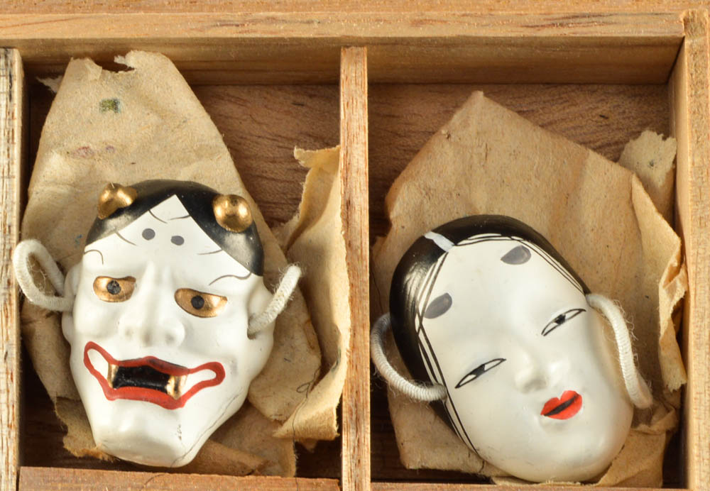 Boxed Set of Miniature Kabuki Theatre Masks
