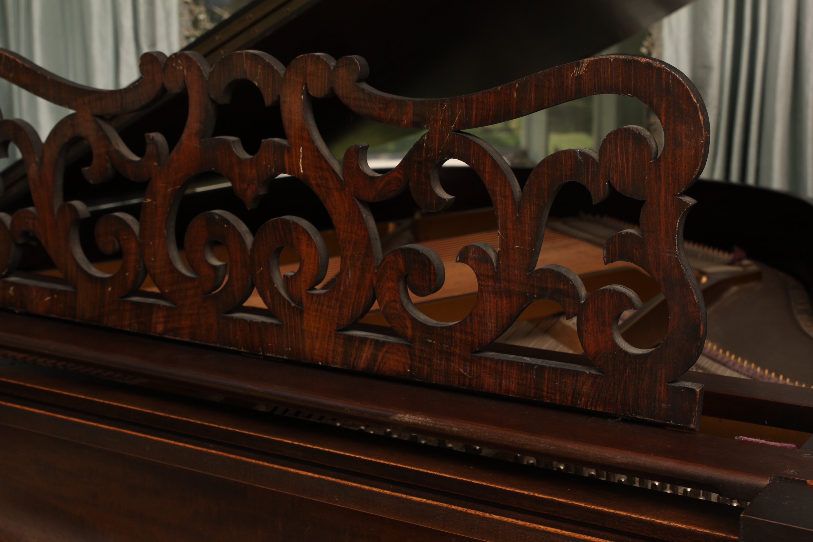 Antique Everett Baby Grand Piano and Bench
