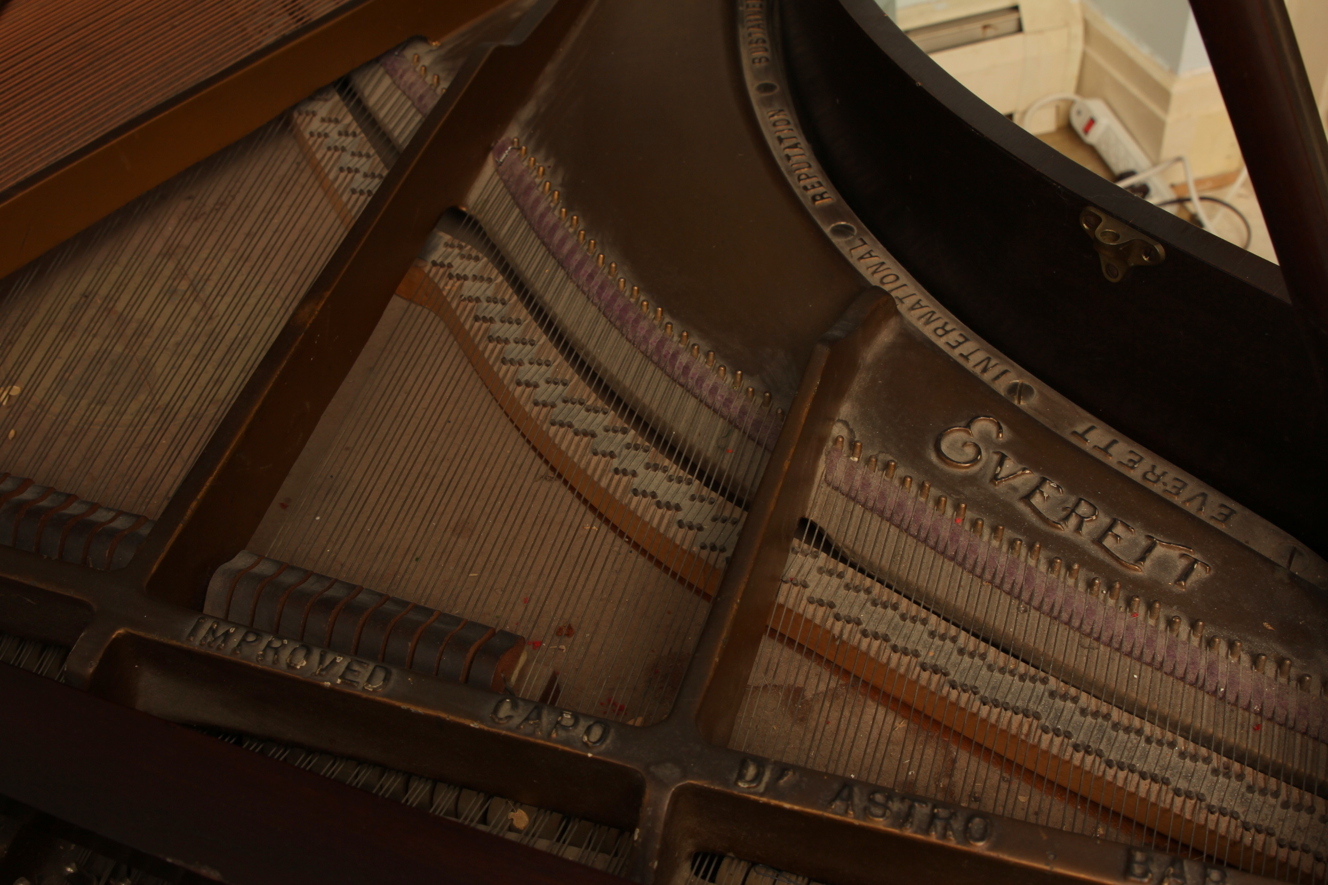 Antique Everett Baby Grand Piano and Bench