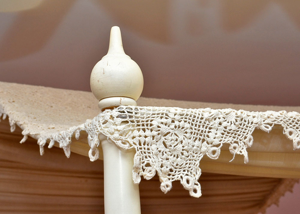 French Provincial Style Canopy Bed Frame