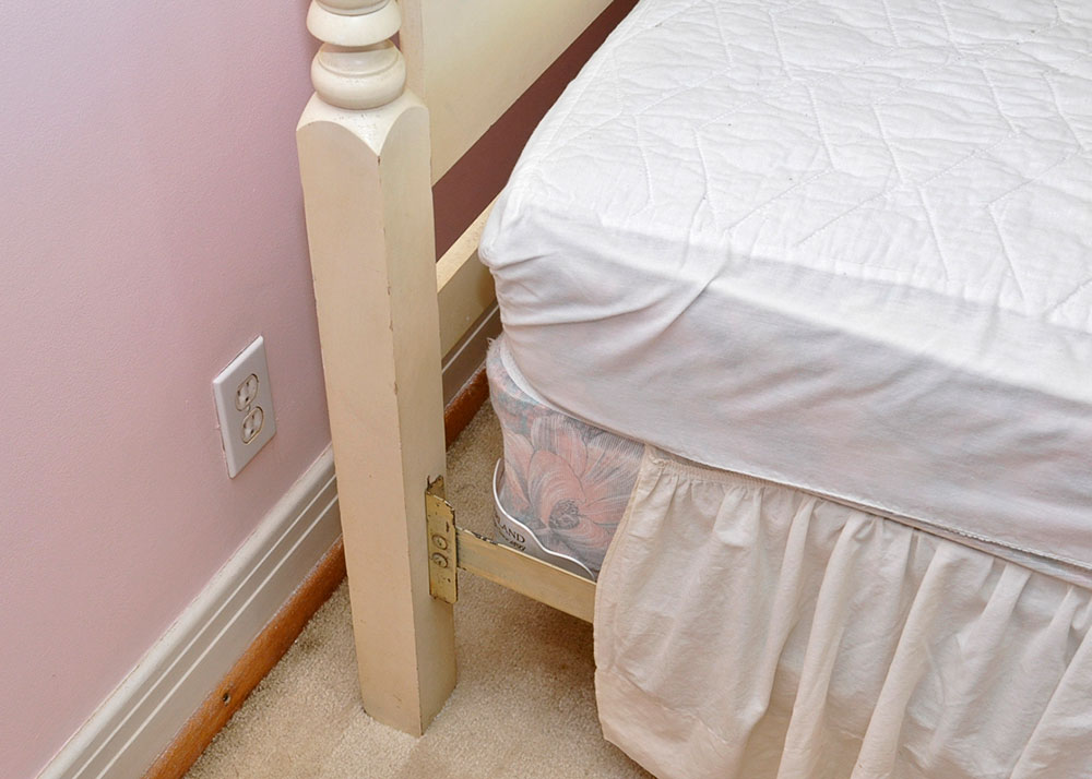 French Provincial Style Canopy Bed Frame