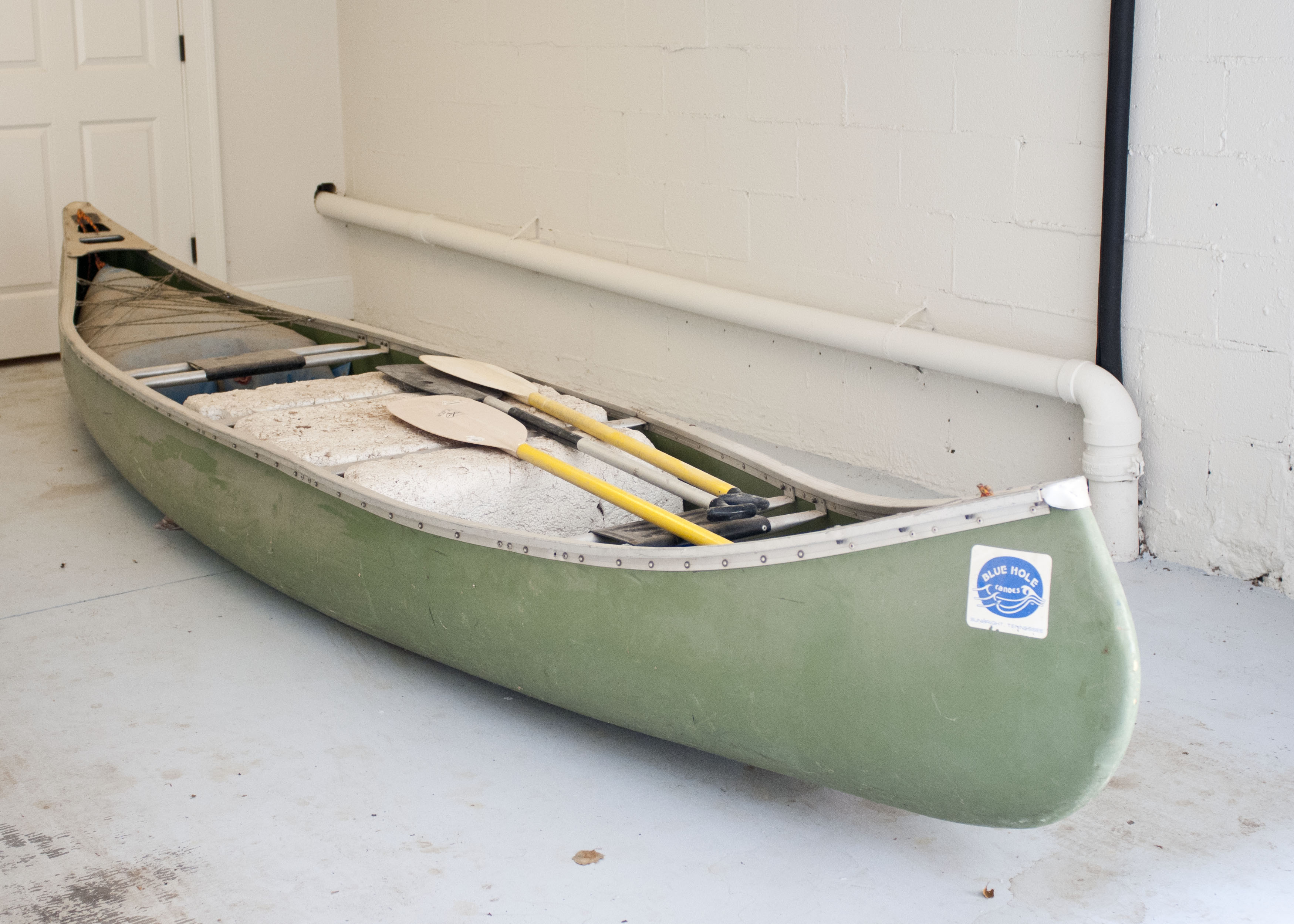 Vintage Blue Hole Canoe