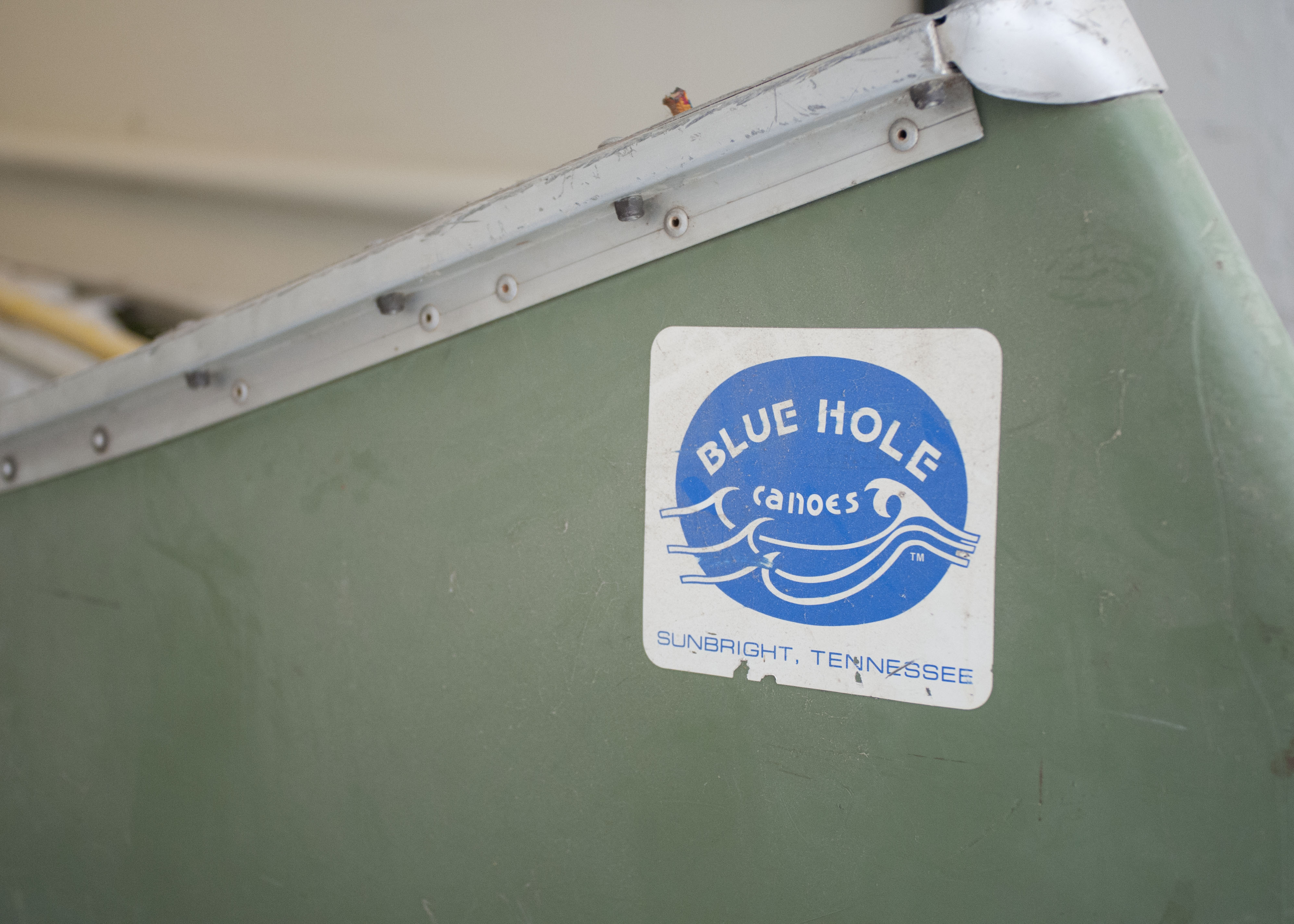 Vintage Blue Hole Canoe