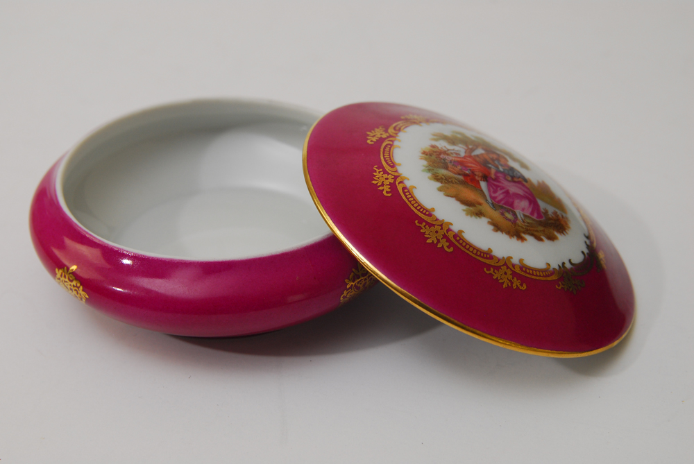 Limoges Box and Sugar Caddy