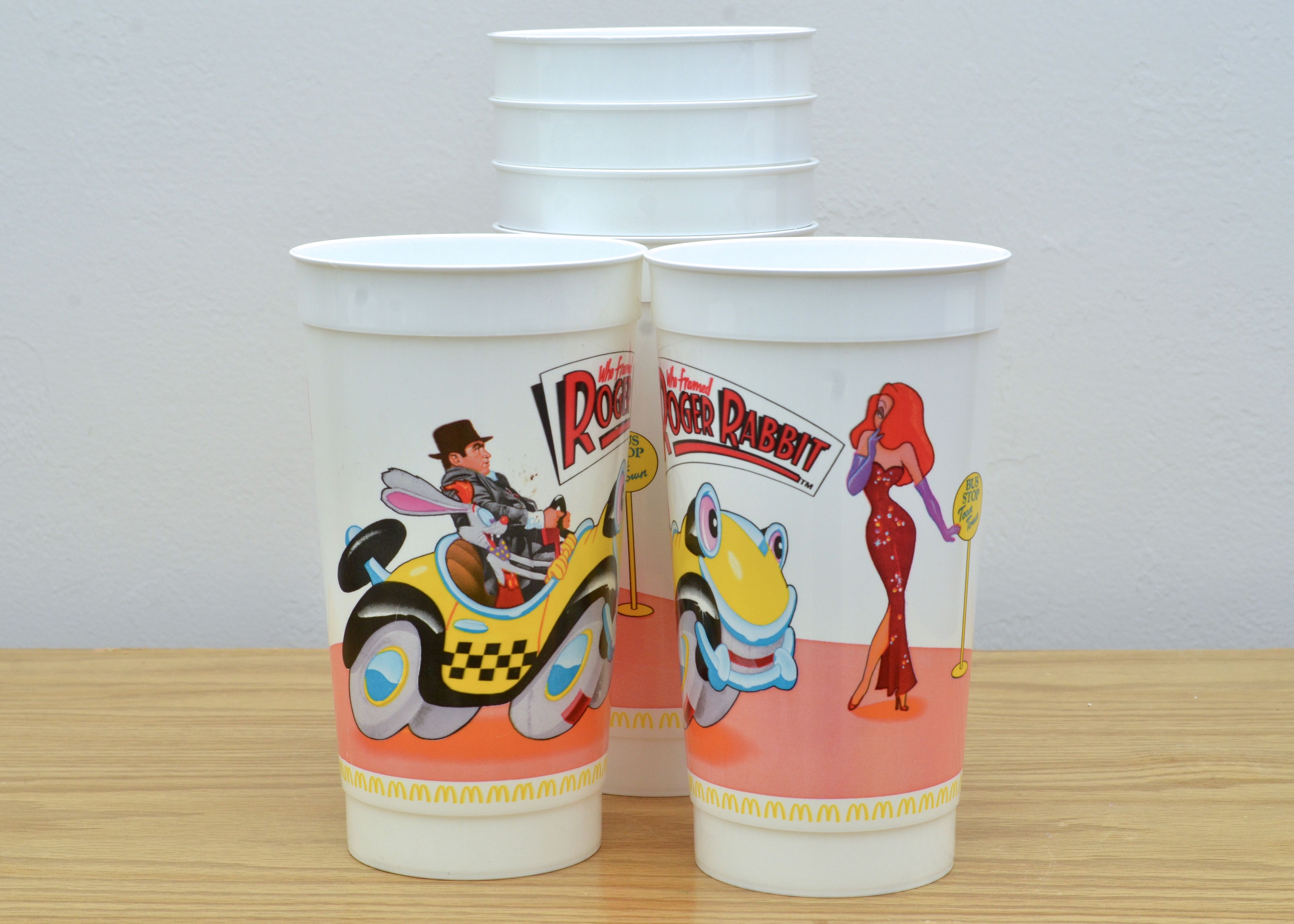 McDonald's 1988 Drink Cups - "Who Framed Roger Rabbit"