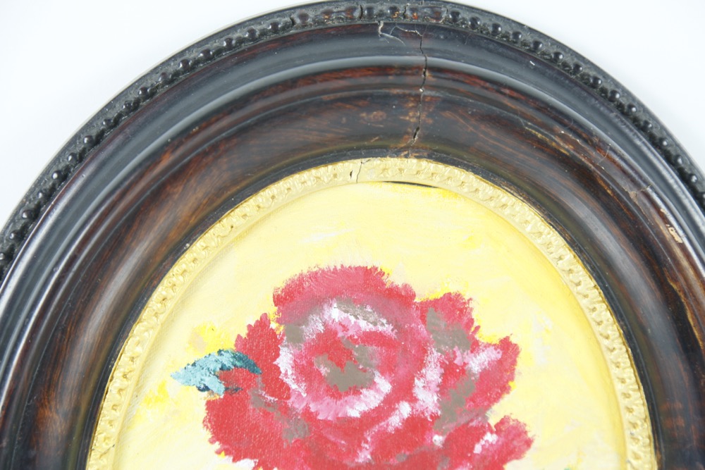 Pair of Original Oil Paintings in Walnut Frames