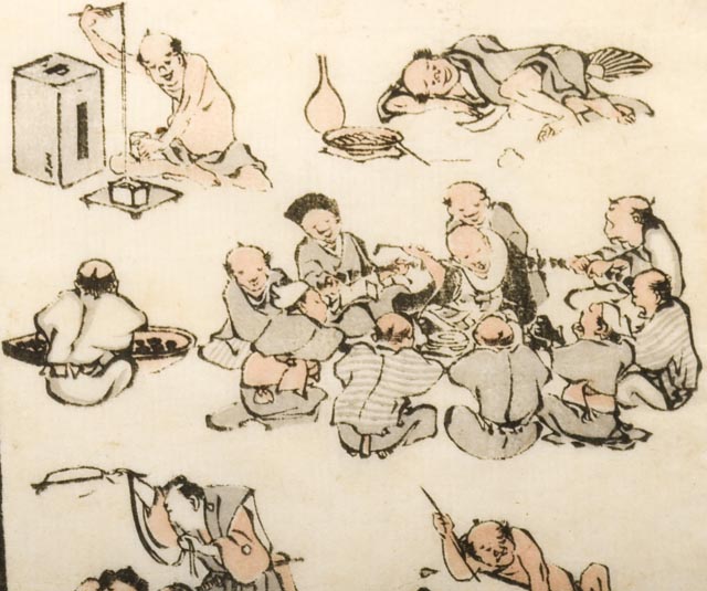 Katsushika Hokuasi "Hokusai Manga" Woodblock Print