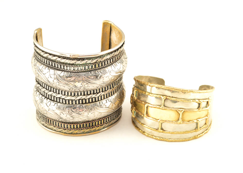 Two Indian Cuff Bracelets