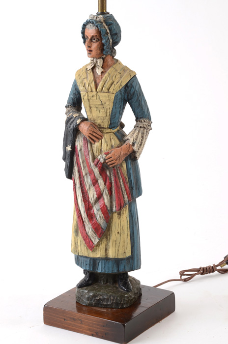 George Washington and Betsy Ross Lamps