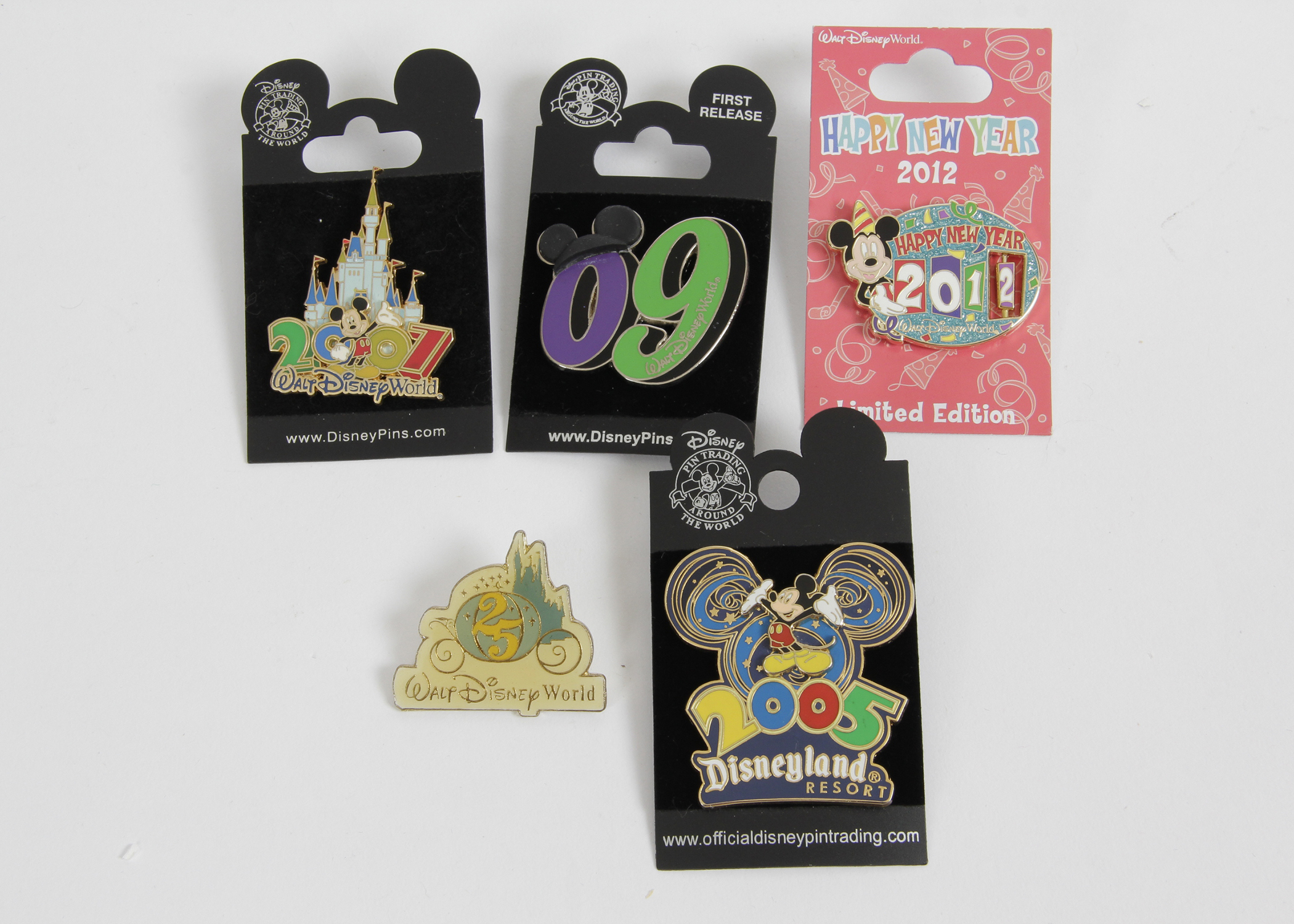 Collection of Disney Themed Anniversary Pins