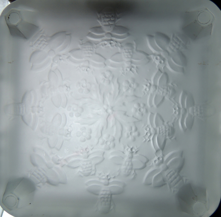 Frosted Indiana Tiara Glass Bee Hive Honey Box