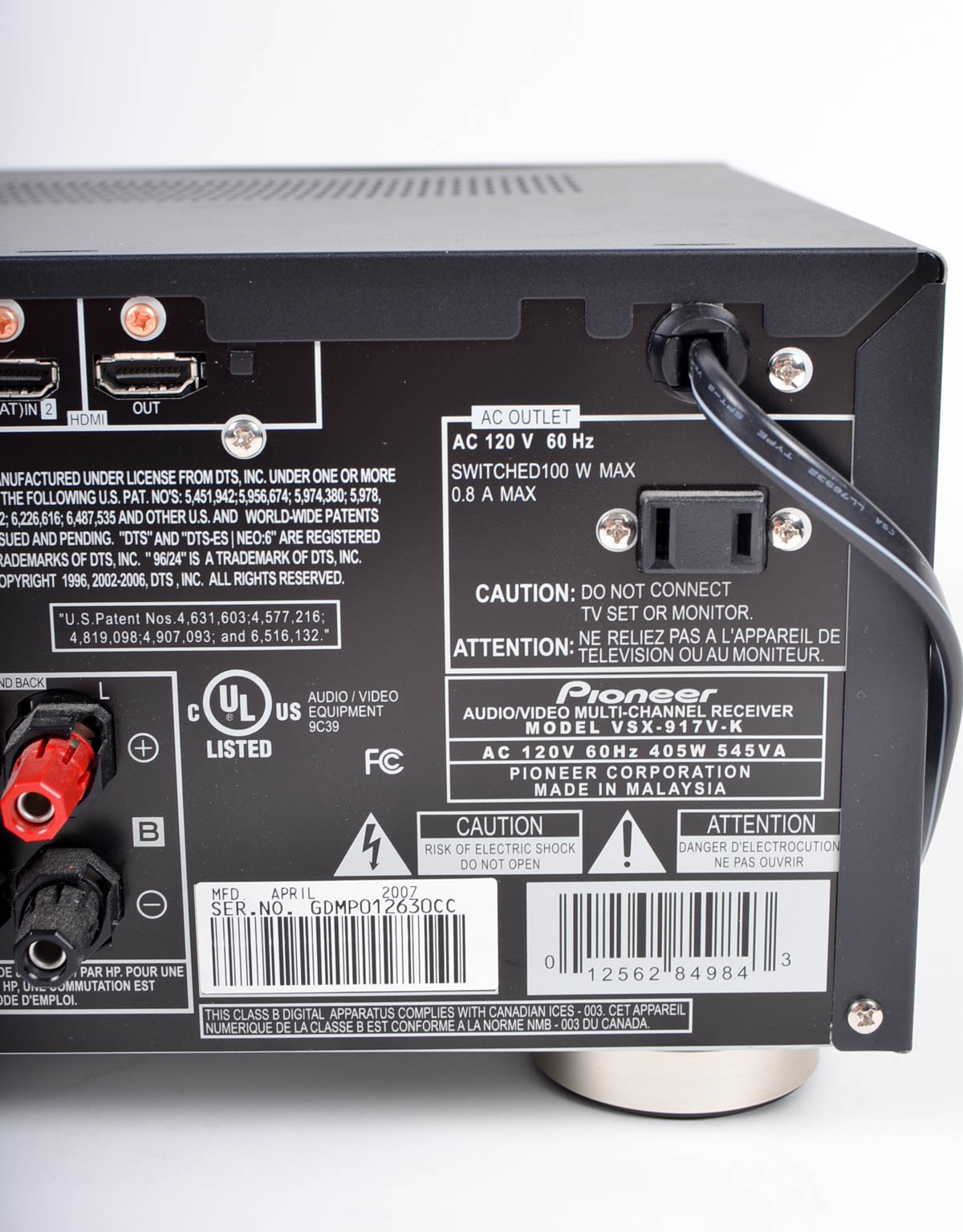 Pioneer Audio Video Multi-Channel Receiver