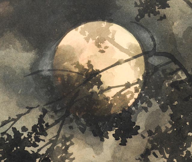 Original Signed Toshio Aoki Gouache Painting