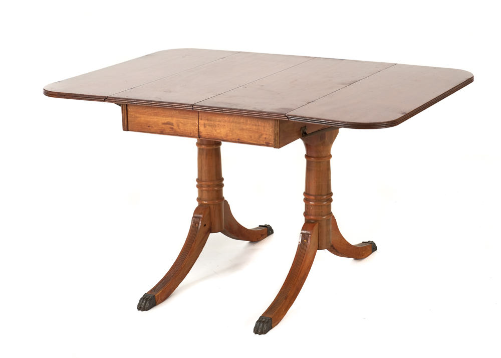 Duncan Phyfe Style Drop Leaf Dining Table