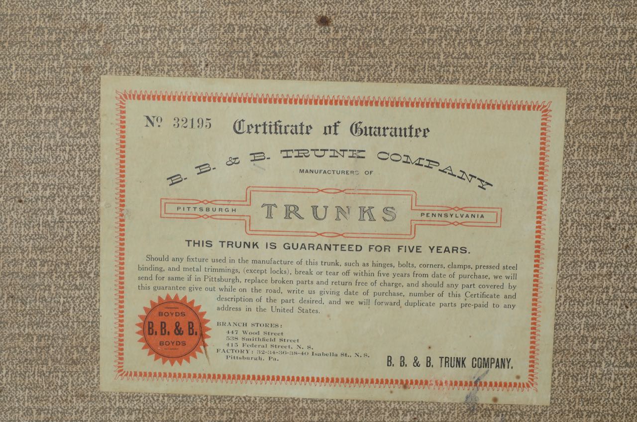 B.B.&B. Antique Steamer Trunk