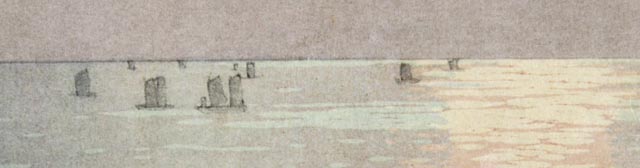 Original Hiroshi Yoshida Museum Proof "The Glittering Sea" 1926