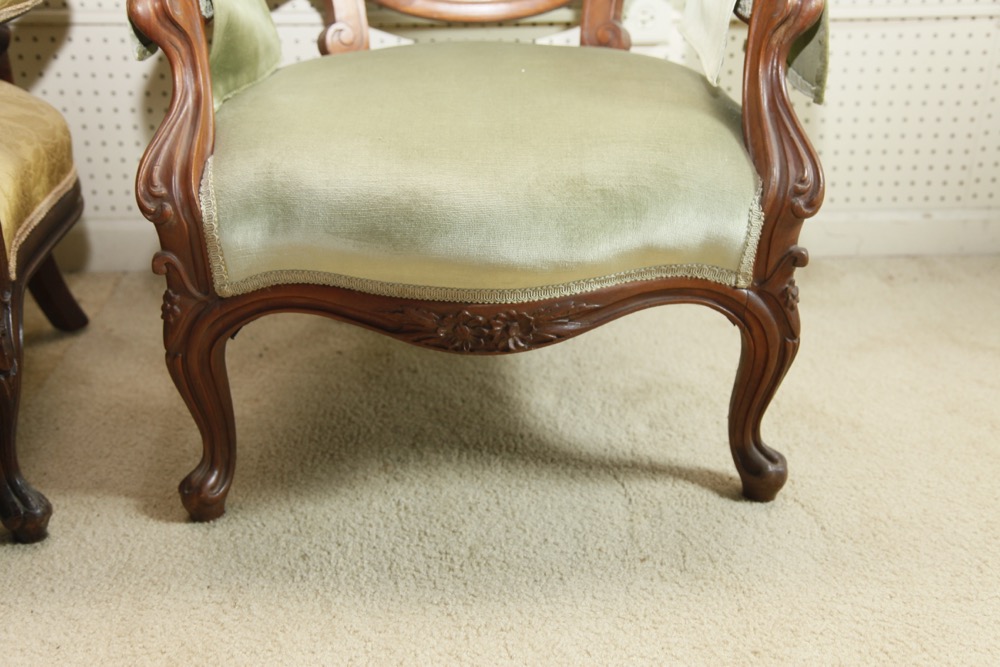 Pair of Rococo Revival Parlor Chairs
