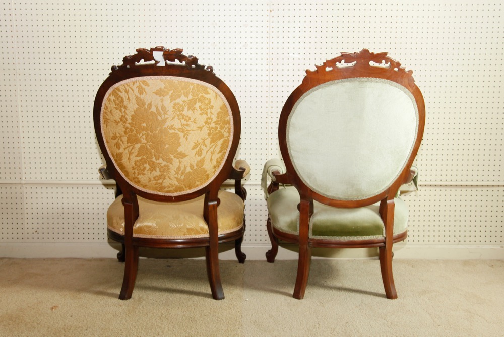 Pair of Rococo Revival Parlor Chairs