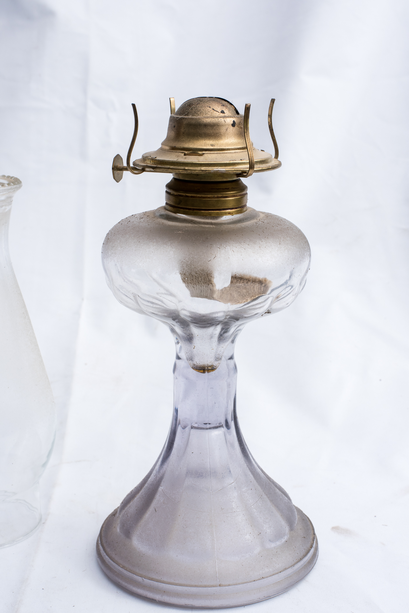 Antique Glass Oil Lamp