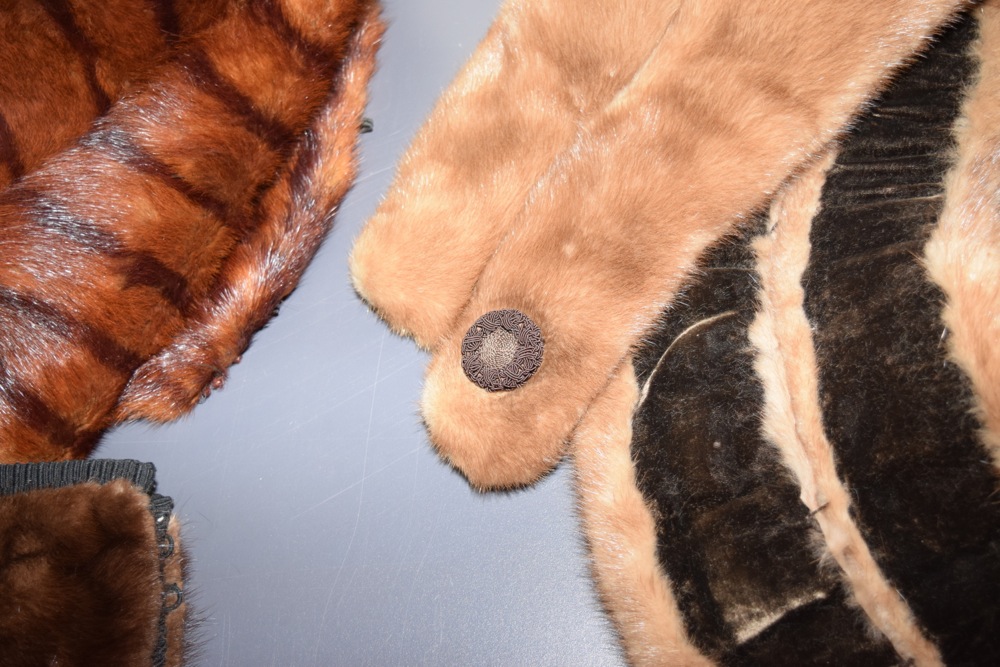 Collection of Vintage Fur Stoles and Hat