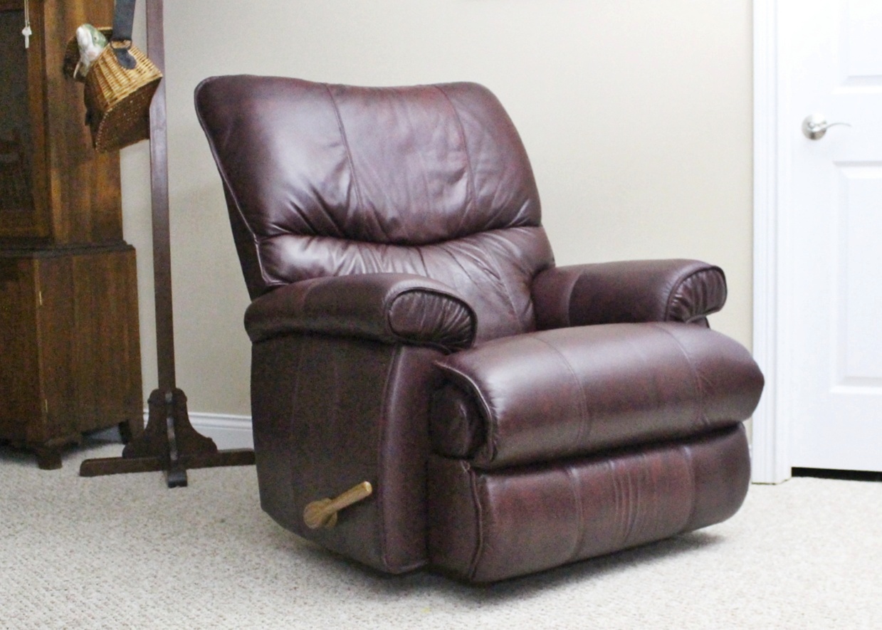 La-Z-Boy Deep Burgundy Leather Recliner