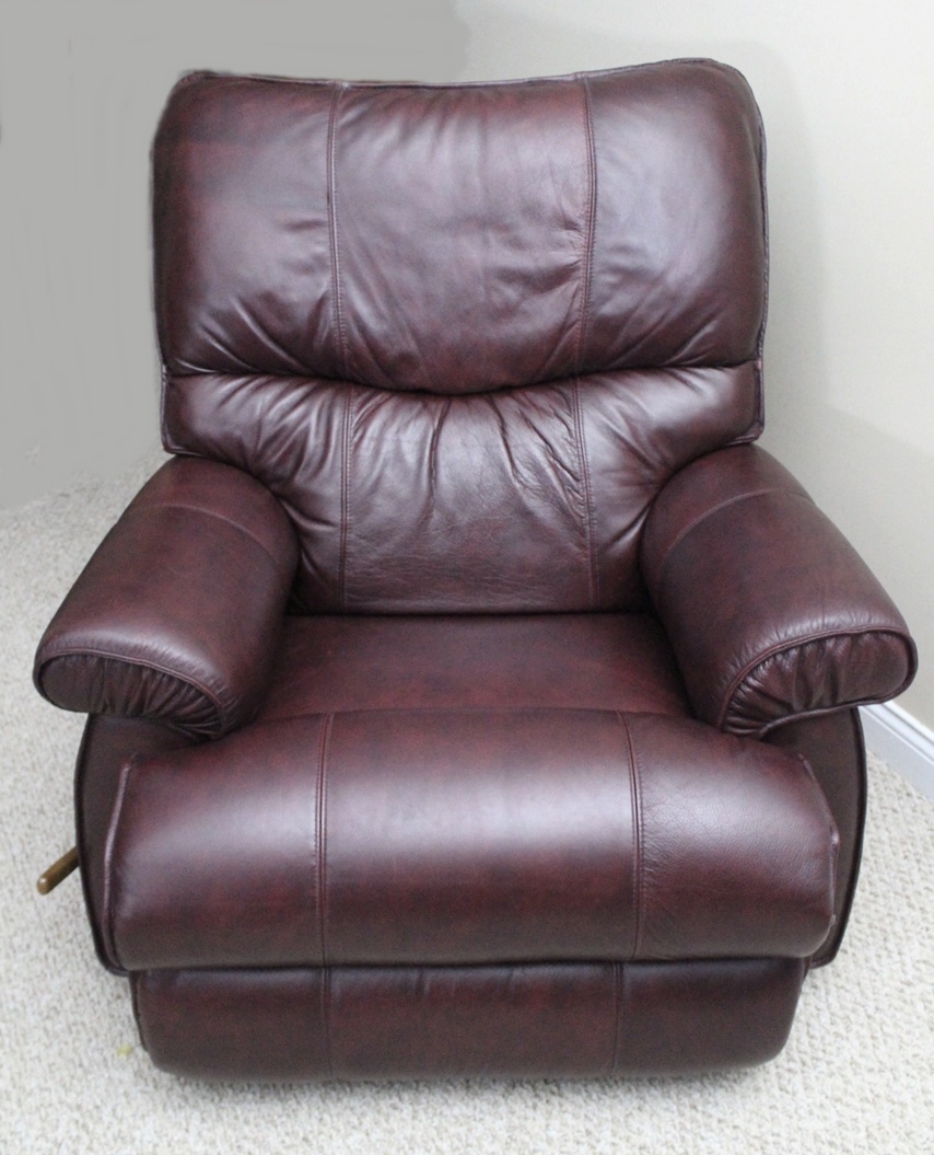 La-Z-Boy Deep Burgundy Leather Recliner